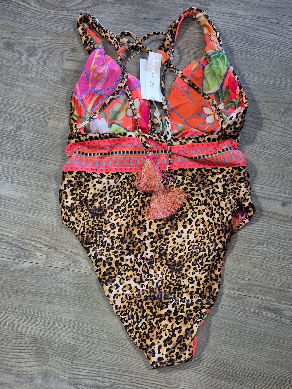 Sunshine 79 Zen Garden Plunge Vibrant One-Piece Reversible Swimsuit. Size 8. NWT - Picture 9 of 9